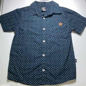 American hawk button up short sleeve Navy blue